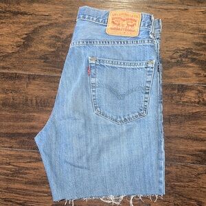 Levi Blue Denim Cutoff Shorts